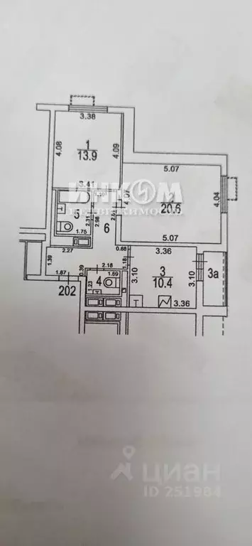 2-к кв. Москва ул. Малая Очаковская, 7 (60.0 м) - Фото 0