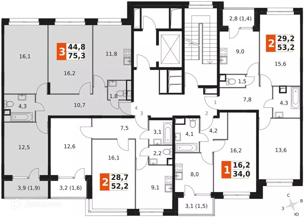 Продаётся 3-к квартира, 75.3 м - Фото 0