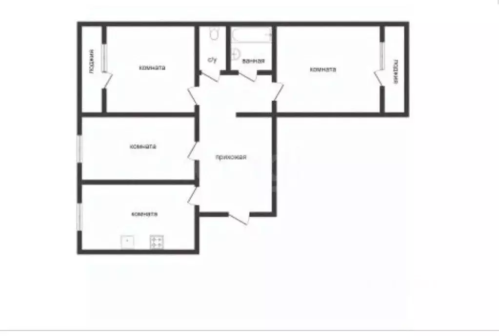 3-к кв. Курганская область, Курган Заозерный жилрайон, 5-й мкр, 12 ... - Фото 2