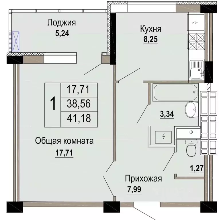 1-к кв. Белгородская область, Старый Оскол Степной мкр, 33Д (41.18 м) - Фото 0