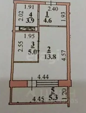 Студия Липецкая область, Липецк Елецкое ш., 7 (33.0 м) - Фото 1