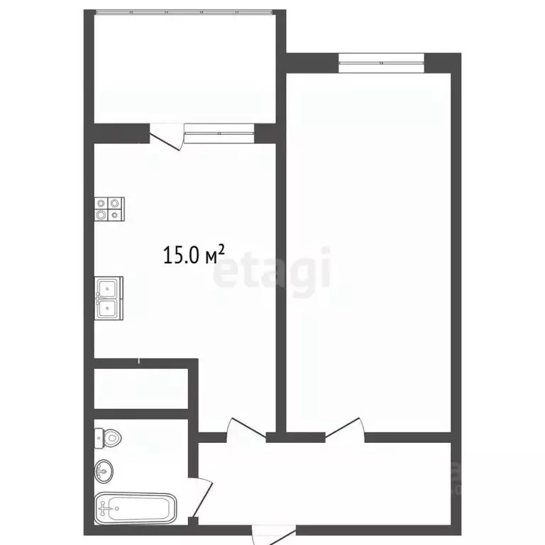 1-к кв. Самарская область, Самара просп. Карла Маркса, 200 (39.1 м) - Фото 1