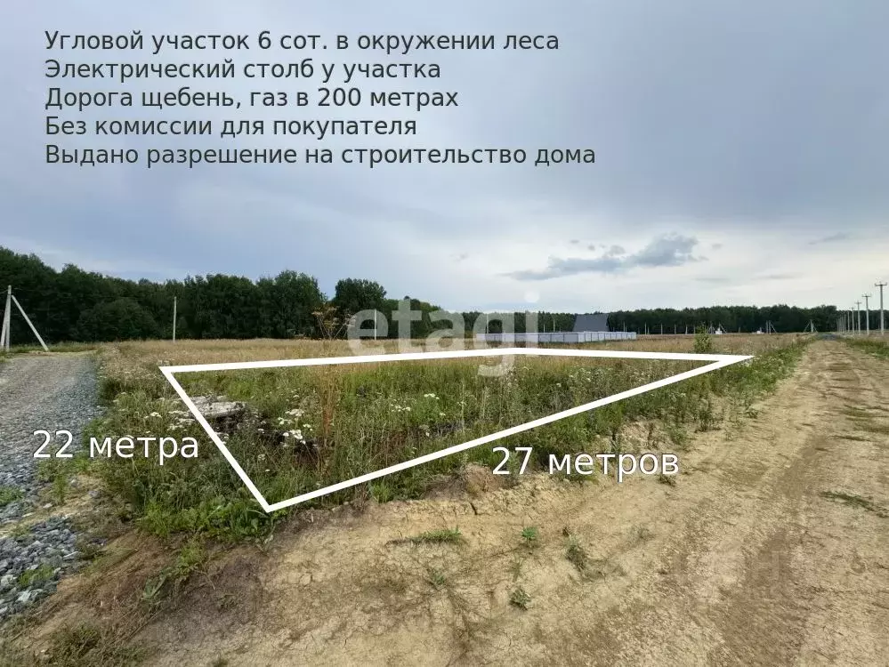 Участок в Тюменская область, Тюменский муниципальный округ, Каменское ... - Фото 1