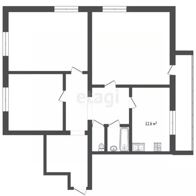 3-к кв. Вологодская область, Вологда ул. Южакова, 3 (100.8 м) - Фото 2