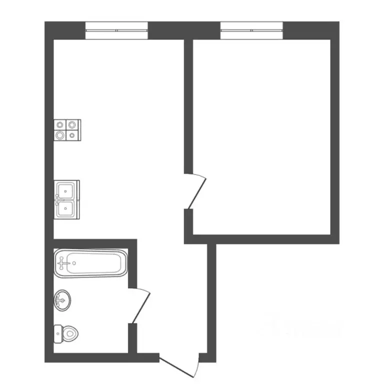 1-к кв. Тюменская область, Тюмень Фабричная ул., 22 (31.2 м) - Фото 1