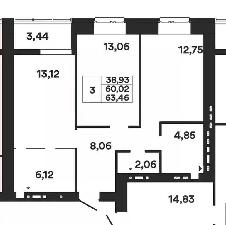 3-к кв. Волгоградская область, Волгоград Новоремесленная ул., 7 (60.02 ... - Фото 1