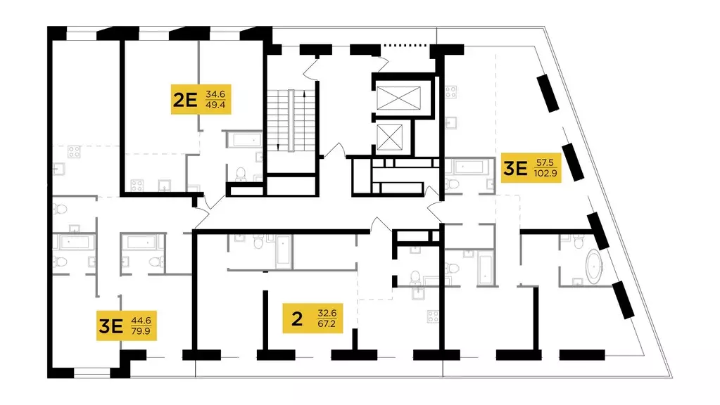 2-к кв. Москва ул. Эдуарда Стрельцова, 2к2 (76.1 м) - Фото 1