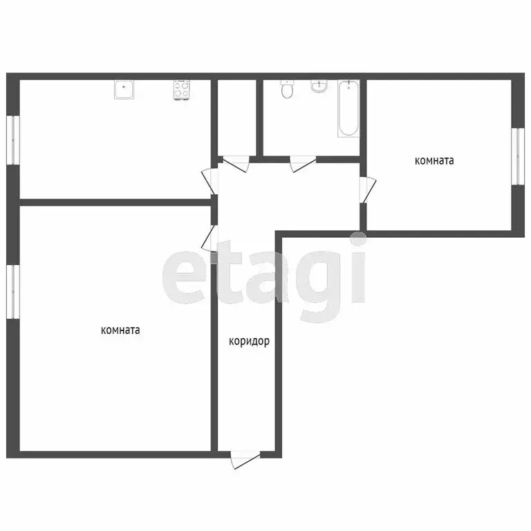 2-комнатная квартира: Нижний Тагил, улица Попова, 34 (52 м) - Фото 1