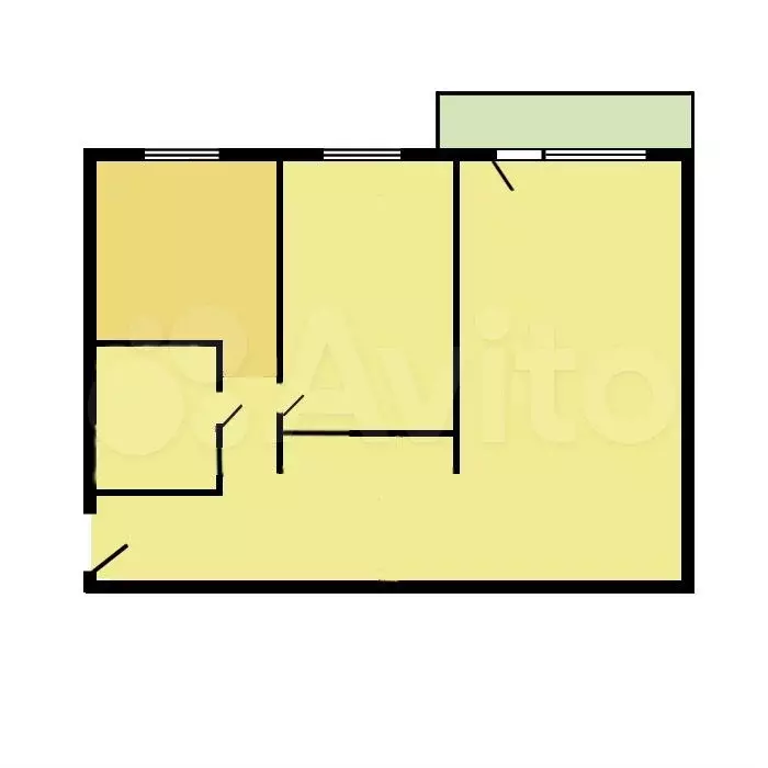 2-к. квартира, 45 м, 2/5 эт. - Фото 0