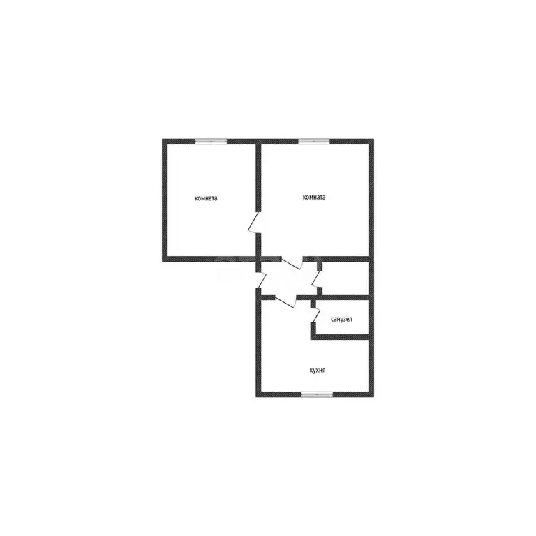 2-комнатная квартира: село Первомайское, Парковая улица, 10 (42.9 м) - Фото 1