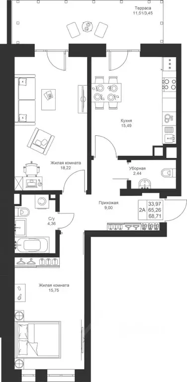 2-к кв. Татарстан, Лаишевский район, Столбищенское с/пос, с. Усады ул. ... - Фото 1