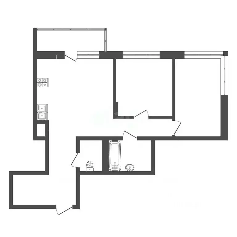 2-к кв. Тюменская область, Тюменский муниципальный округ, д. Дударева ... - Фото 2