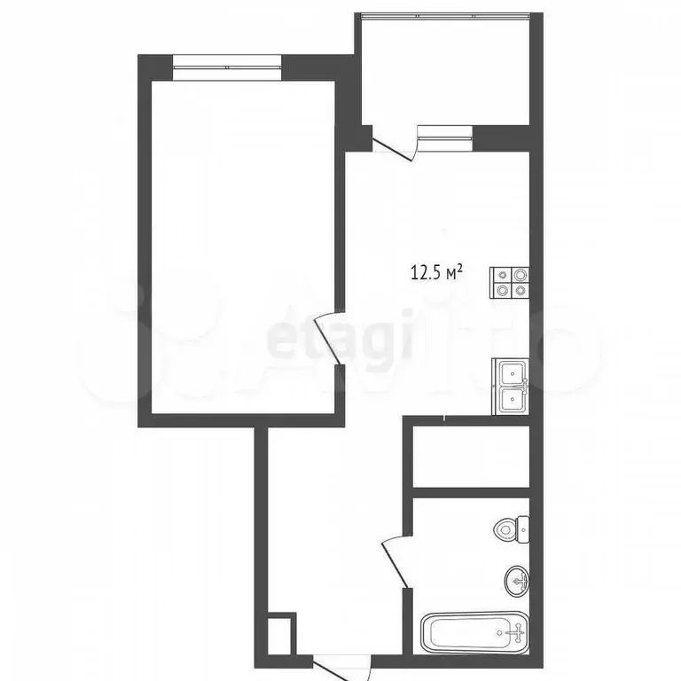 1-к. квартира, 38,5 м, 24/24 эт. - Фото 0