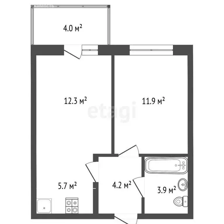 2-комнатная квартира: Петрозаводск, улица Тапиола, 2к1 (42 м) - Фото 0