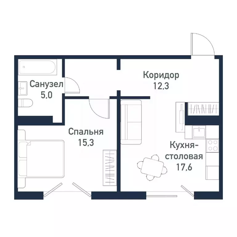 1-к кв. Челябинская область, Челябинский городской округ, пос. ... - Фото 1