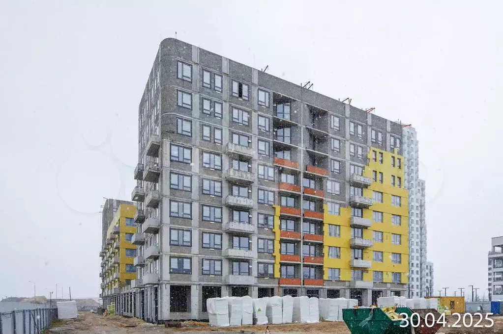 1-к. квартира, 33,8 м, 9/9 эт. - Фото 1