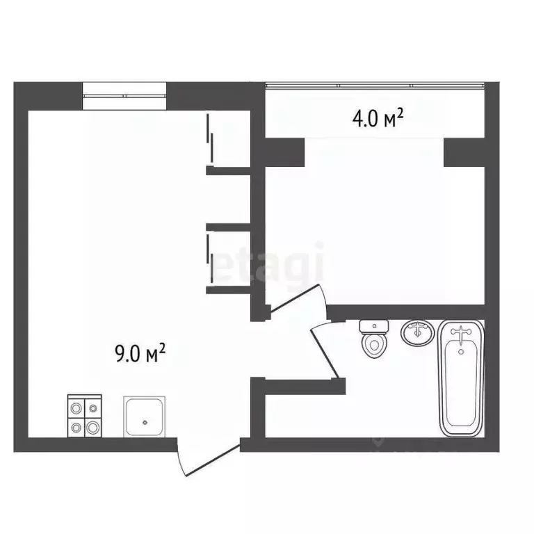 1-к кв. Московская область, Подольск проезд Электромонтажный, 5а (38.2 ... - Фото 2