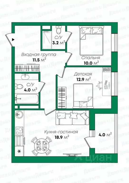 3-к кв. Кировская область, Киров ул. Краснополянская, 5 (60.5 м) - Фото 1