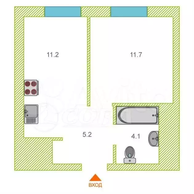 1-к. квартира, 33 м, 11/15 эт. - Фото 0