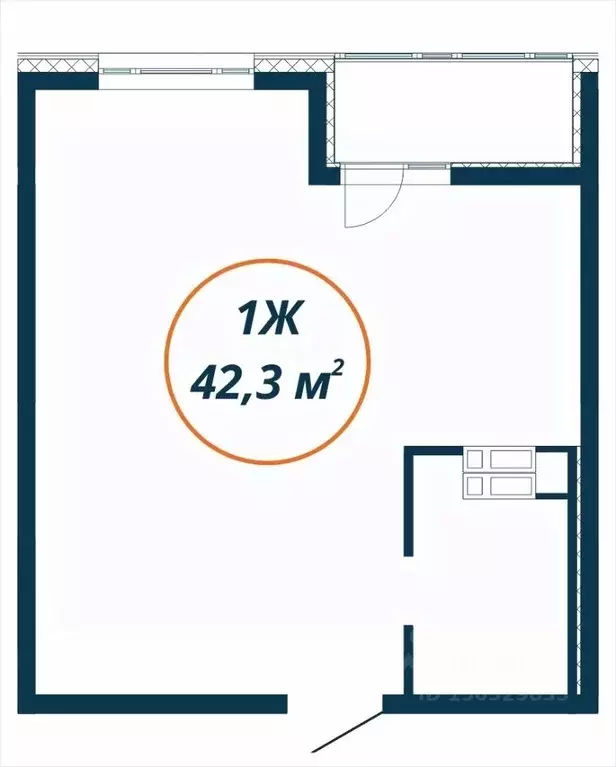 Студия Приморский край, Находка  (42.3 м) - Фото 1