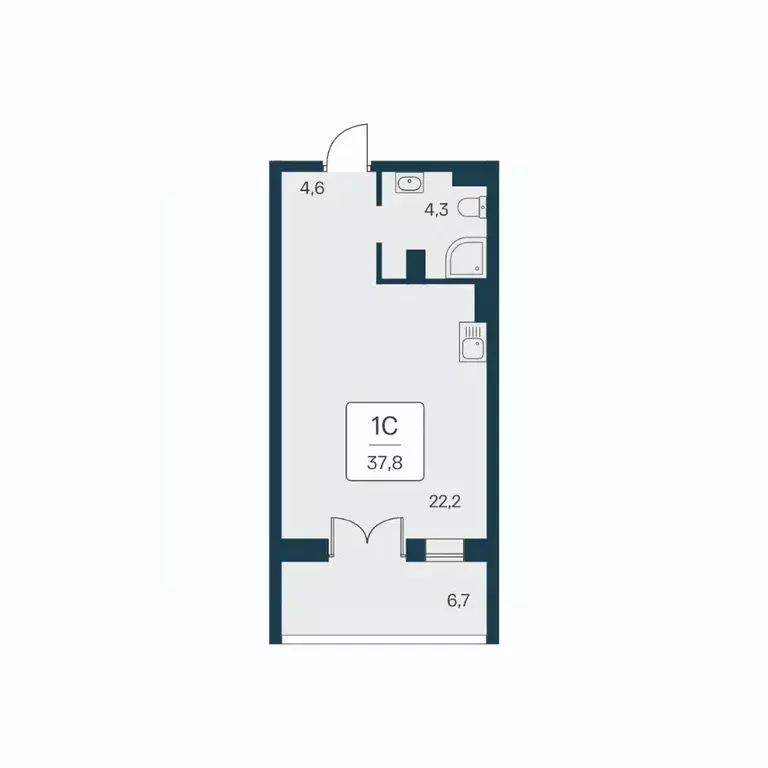 1-к кв. Крым, Алупка ш. Севастопольское, 6Ак3 (37.8 м) - Фото 1