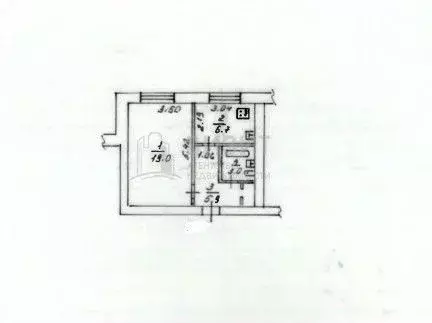 1-к кв. Татарстан, Нижнекамск Студенческая ул., 17 (34.6 м) - Фото 2