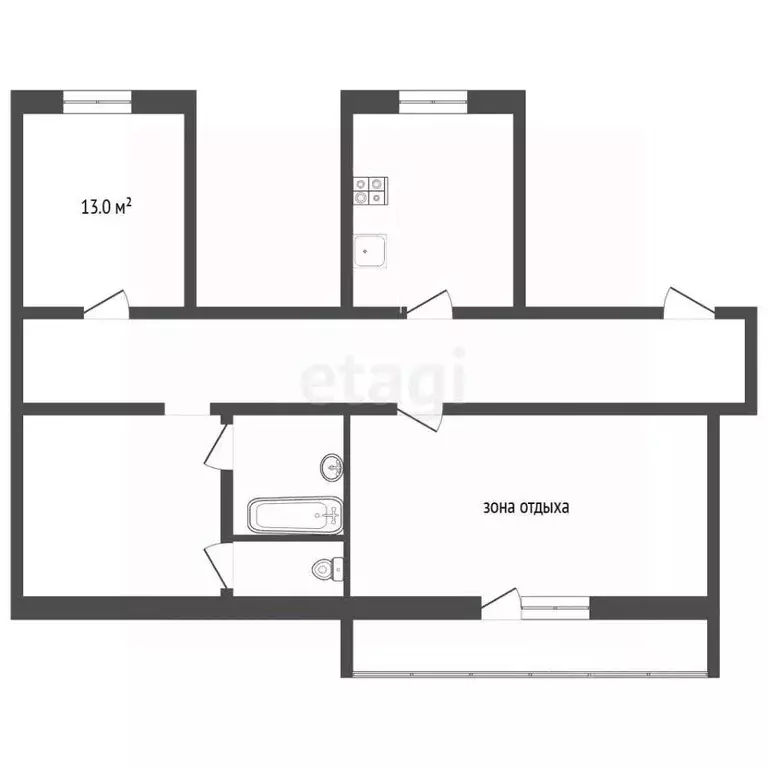 Комната Московская область, Луховицы ул. Мира, 20 (13.3 м) - Фото 2