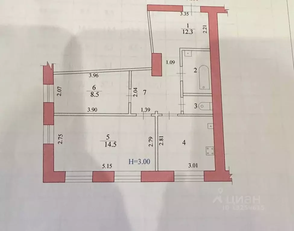 2-к кв. Волгоградская область, Волгоград Советская ул., 6 (52.1 м) - Фото 2