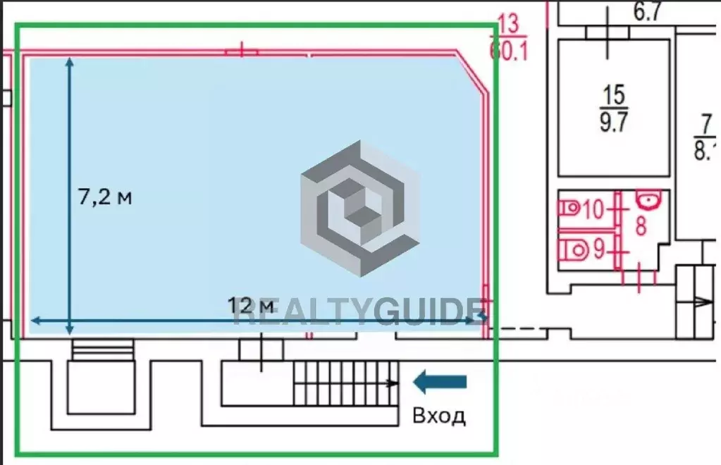 Торговая площадь в Москва Цветной бул., 30С1 (102 м) - Фото 1