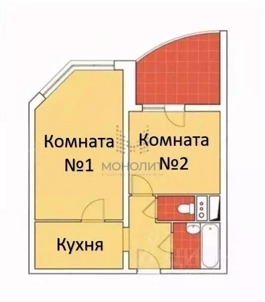 2-к кв. Московская область, Люберцы Красная Горка мкр, просп. ... - Фото 2