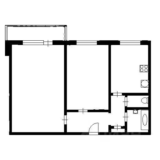 2-к кв. Новосибирская область, Искитим Индустриальный мкр, 54 (45.0 м) - Фото 1