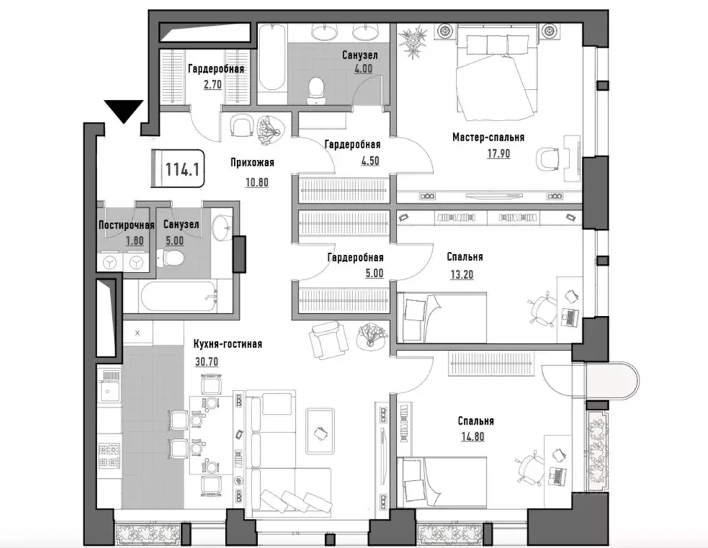 4-к кв. Москва Новослободская ул., 24Ас2 (114.1 м) - Фото 0