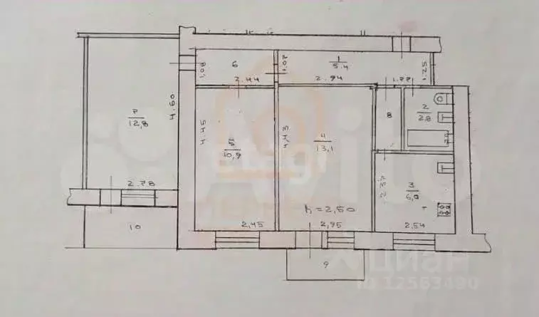 3-к кв. Воронежская область, Воронеж ул. Березовая Роща, 70 (57.3 м) - Фото 2