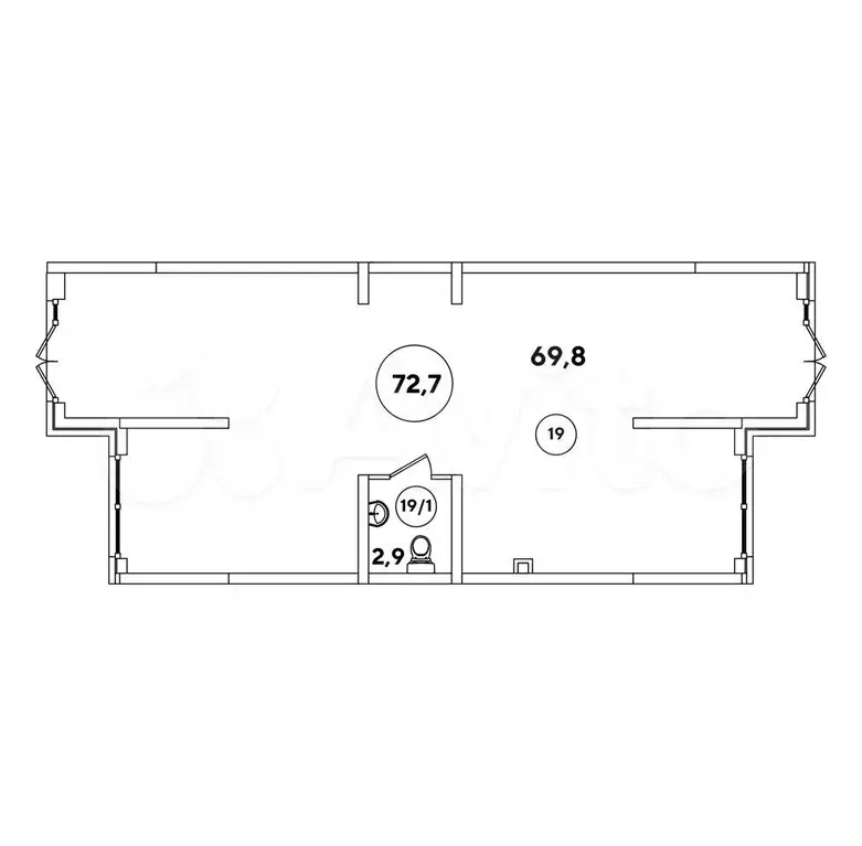 помещение свободного назначения, 72.7 м - Фото 0