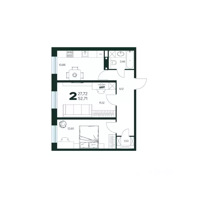 2-к кв. Московская область, Химки Сходня мкр, Первомайская ул., ... - Фото 1