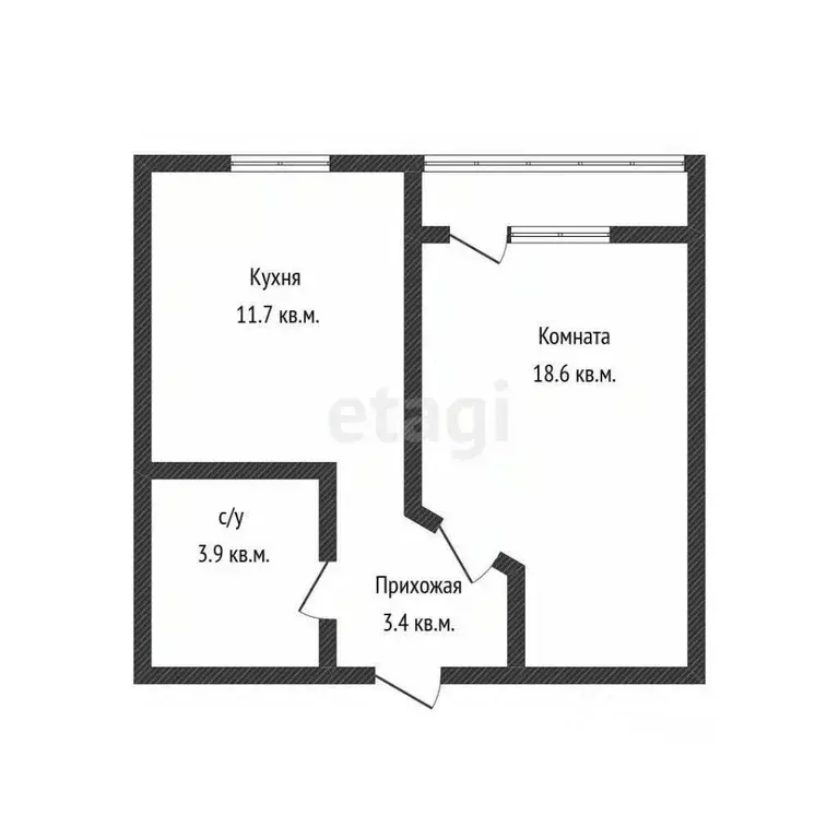1-к кв. Краснодарский край, Горячий Ключ Рябиновая ул., 2Бк1 (35.6 м) - Фото 1
