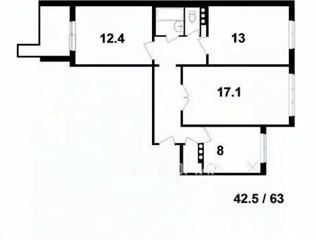 3-к кв. Челябинская область, Челябинск ул. Нахимова, 6А (67.6 м) - Фото 2