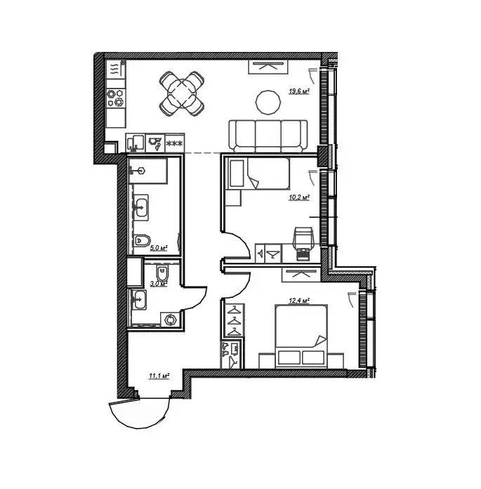 Продаётся 2-к квартира, 61.3 м - Фото 0
