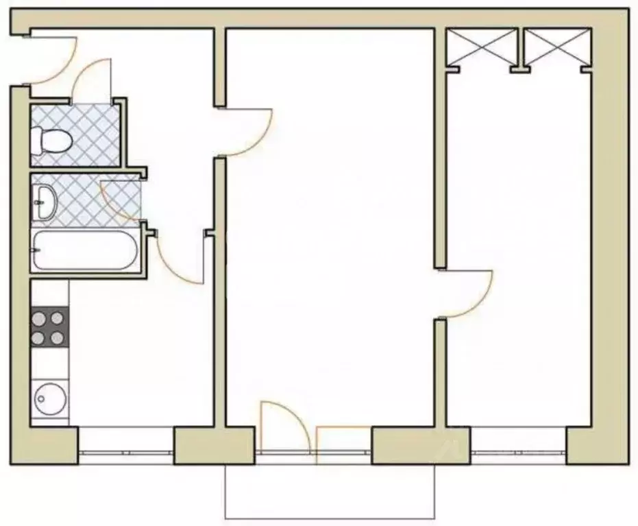2-к кв. Томская область, Томск тракт Иркутский, 168 (40.3 м) - Фото 2