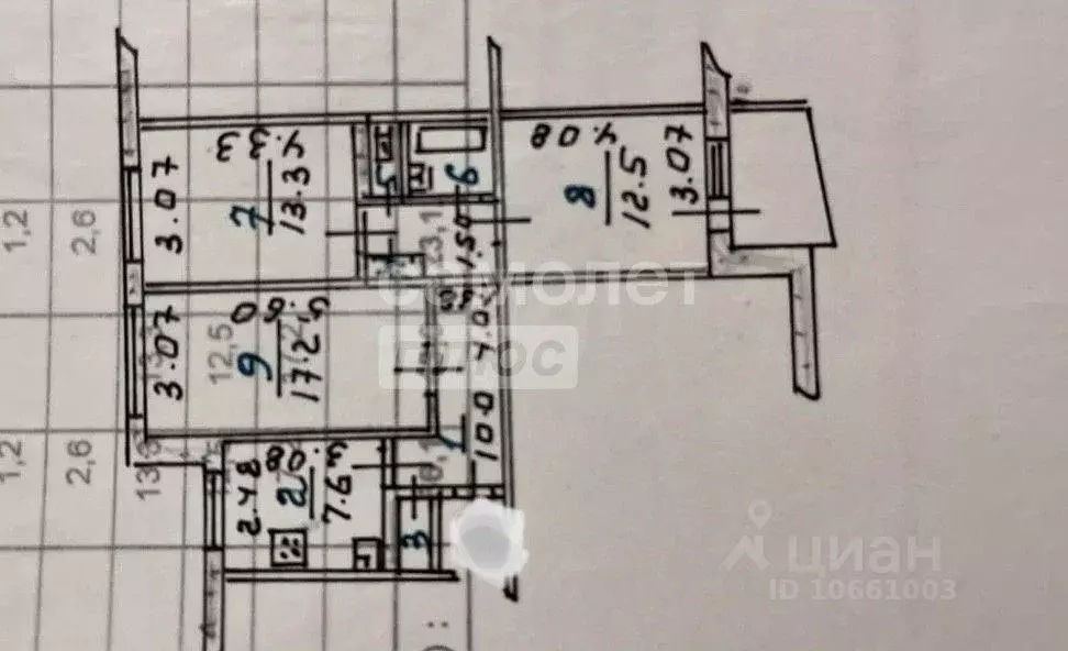 3-к кв. Орловская область, Орел Рощинская ул., 5 (66.1 м) - Фото 2