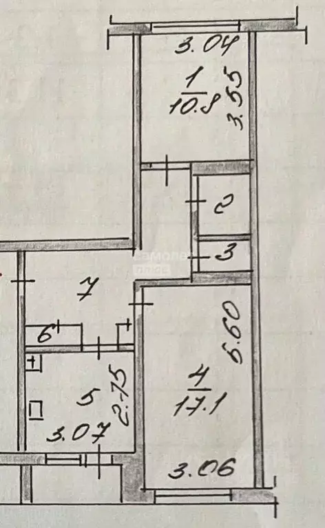 2-к кв. Чувашия, Новочебоксарск ул. Винокурова, 75 (52.7 м) - Фото 2