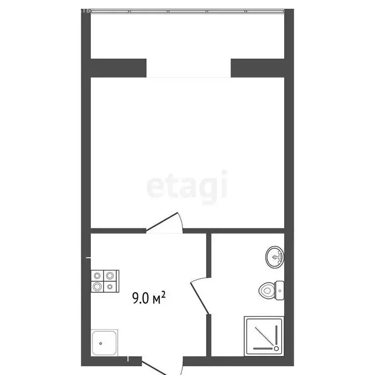 1-комнатная квартира: Нальчик, улица Мовсисяна, 9 (38 м) - Фото 1