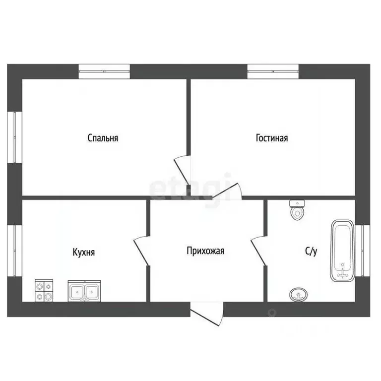 Дом в Пермский край, Чернушинский муниципальный округ, пос. Азинский ... - Фото 2