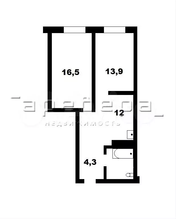 2-к. квартира, 50,1 м, 10/13 эт. - Фото 0