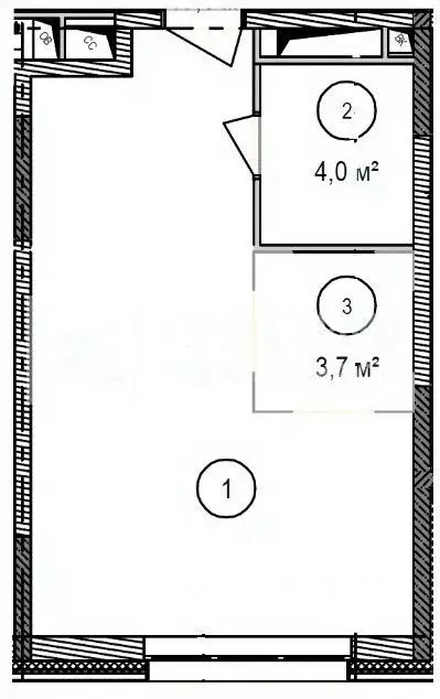 Студия Москва Михалковская ул., 54 (32.5 м) - Фото 2