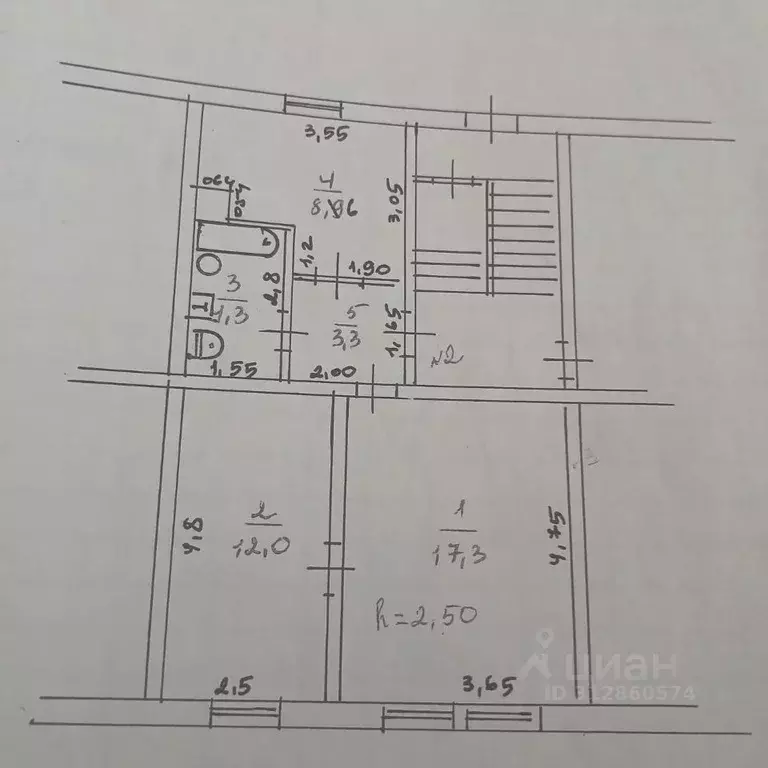 2-к кв. Калужская область, Сосенский г. Козельский район, Город ... - Фото 2