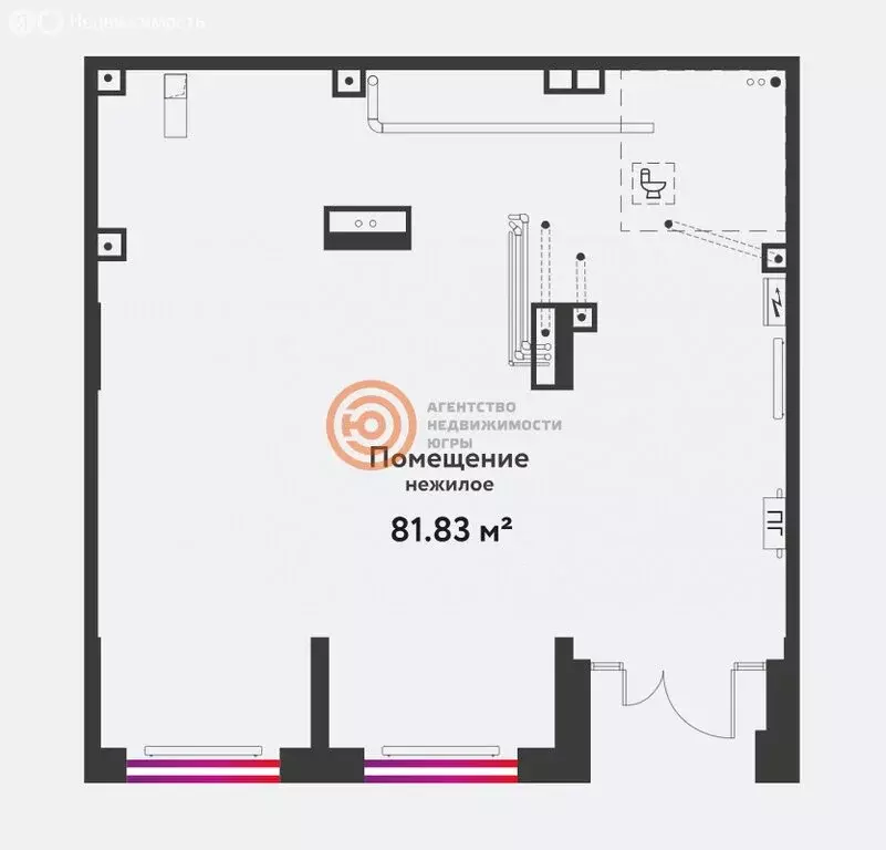 Помещение свободного назначения (81.83 м) - Фото 1
