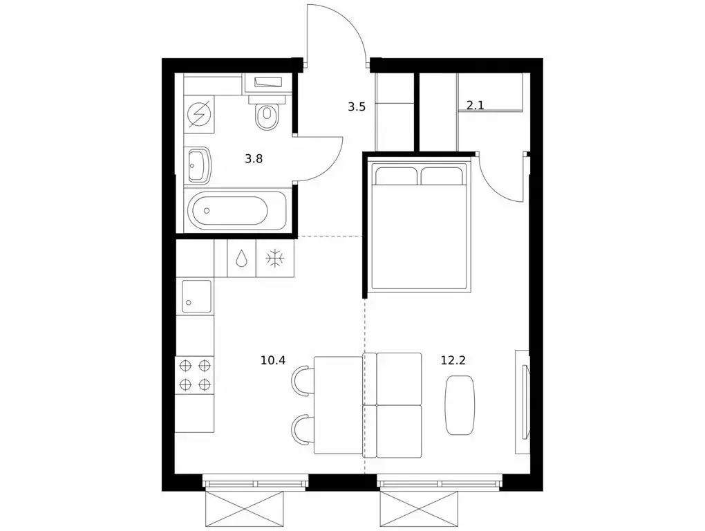 1-комнатная квартира: Мытищи, жилой комплекс Яуза Парк (32 м) - Фото 1