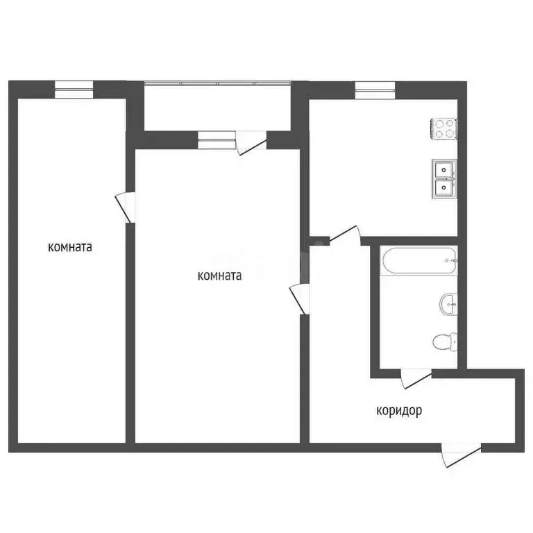 2-комнатная квартира: Ярославль, переулок Герцена, 9 (41.5 м) - Фото 1