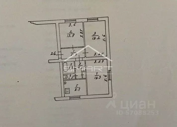 3-к кв. Краснодарский край, Туапсе ул. Маршала Жукова (73.9 м) - Фото 1